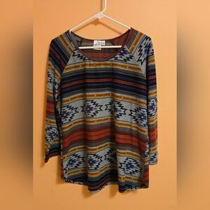 Parsley And Sage Southwestern Tunic - Aztec - Size XL